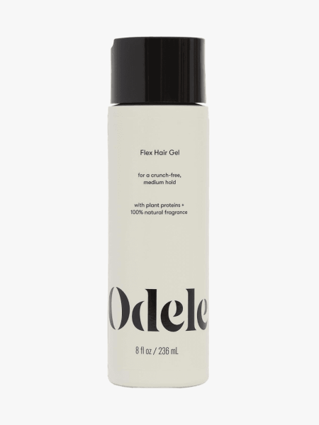 Odele Flex Hair Gel in branded component on a light gray background